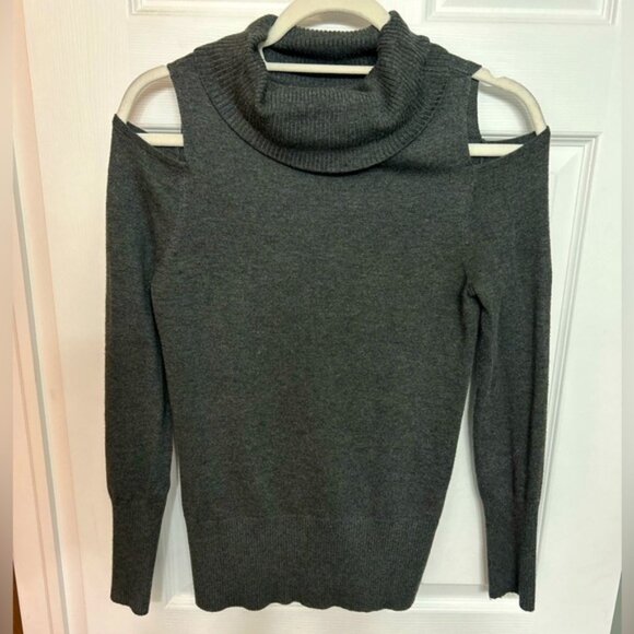 Kismet Sweaters - Kismet Cowl Neck Cold Shoulder Sweater